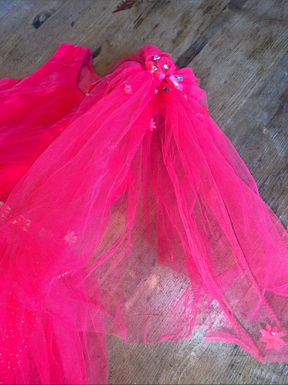 Sparkle Hot Pink Tulle Party Dress for Kids